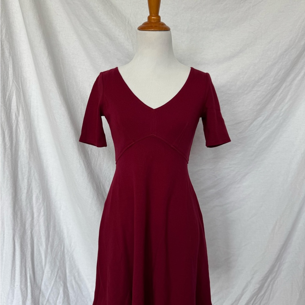 Bailey 44 Red Fit and Flare V-Neck Mini Dress